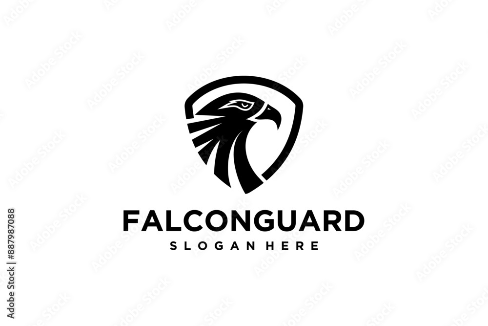 falcon, eagle security logo design template vector falcon, eagle security logo design template vector