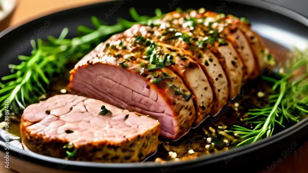 Deliciously seasoned pork belly ready to be savored Deliciously seasoned pork belly ready to be savored