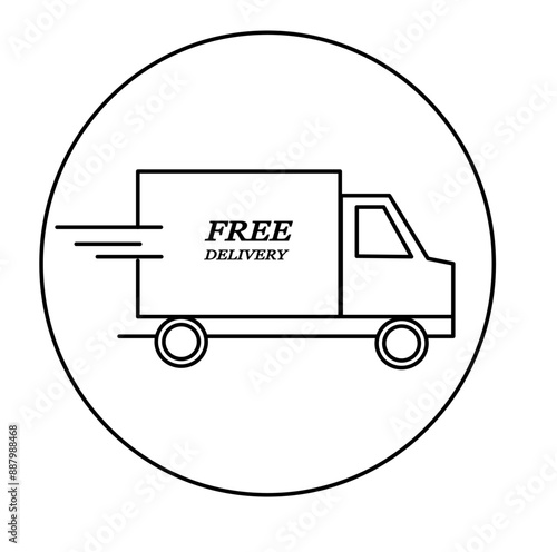 icon DELIVERY" typically refers to a symbol or graphical representation used to indicate the process of transporting goods or services to a recipient.