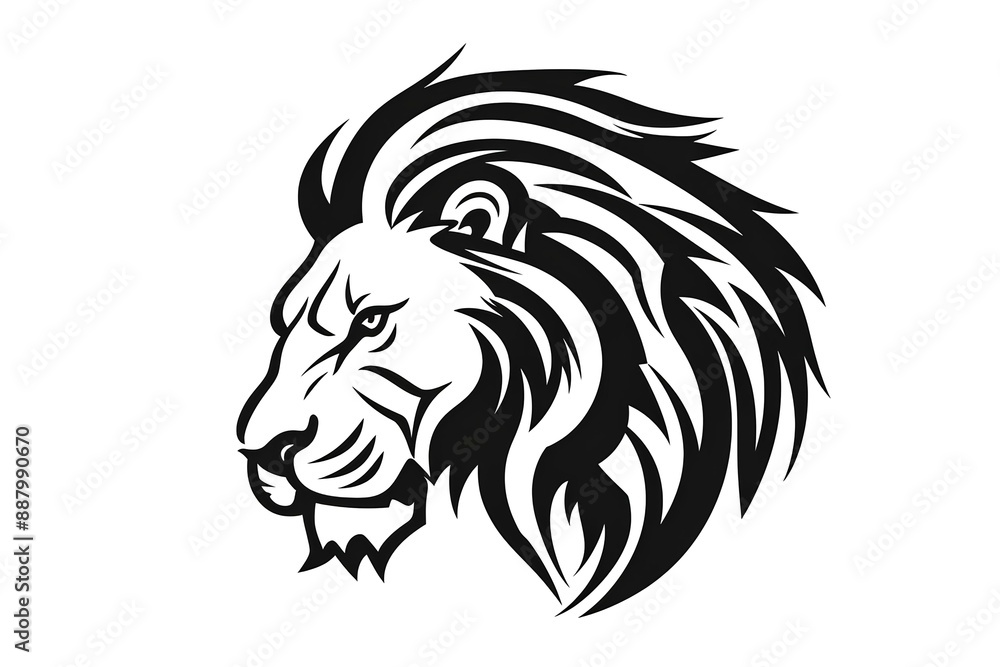 lion head silhouette made by midjourney lion head silhouette made by midjourney