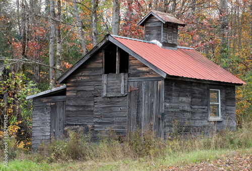Фотография Autumn scene in New England