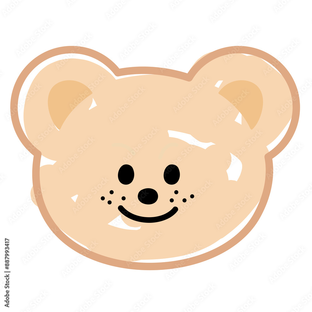 Illustration of teddy bear with freckle png for animal, cartoon character, comic, mascot, cute patches, shirt print, plush toy, kid doll, zoo, souvenir shop, brooch, sticker, happy emoji, summer, icon Illustration of teddy bear with freckle png for animal, cartoon character, comic, mascot, cute patches, shirt print, plush toy, kid doll, zoo, souvenir shop, brooch, sticker, happy emoji, summer, icon