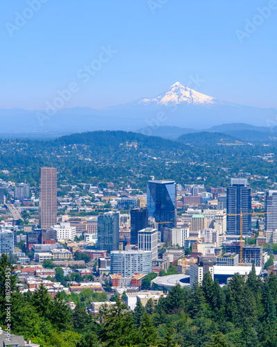 Portland Oregon and Mount Hood