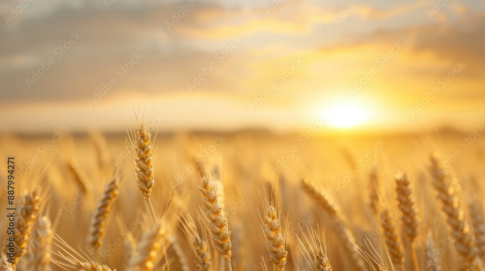 Serene Overcast Wheat Field with Ethereal Qualities Serene Overcast Wheat Field with Ethereal Qualities