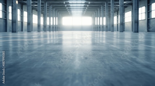 Wallpaper Mural Abandoned Library with Sunlight Illuminating Concrete Floors Torontodigital.ca