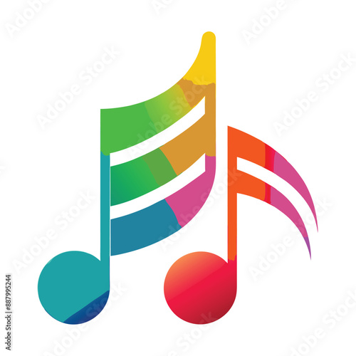 Frame with music notes. Podcast Round Design Audio Element. vector logo music. Ai generate