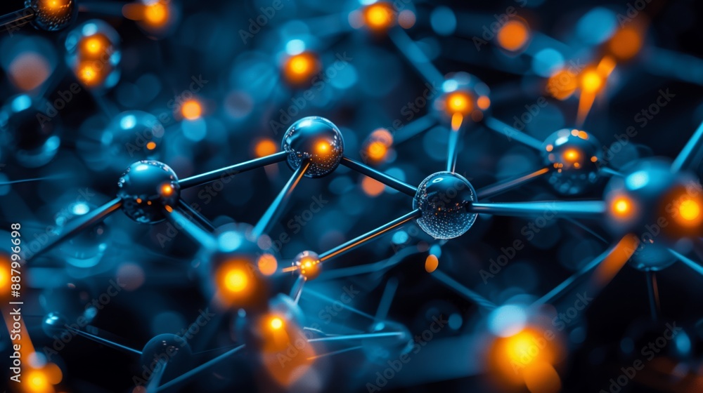 A close-up image of a network structure composed of interconnected spheres, highlighting the complexity and interdependence of its elements. A close-up image of a network structure composed of interconnected spheres, highlighting the complexity and interdependence of its elements.