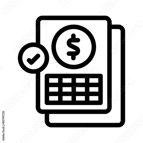 bank statement line icon
