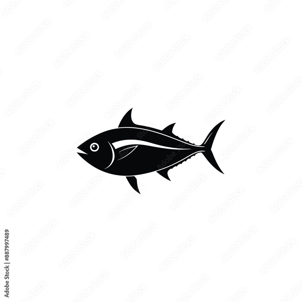 Bigeye Tuna silhouette vector Bigeye Tuna silhouette vector