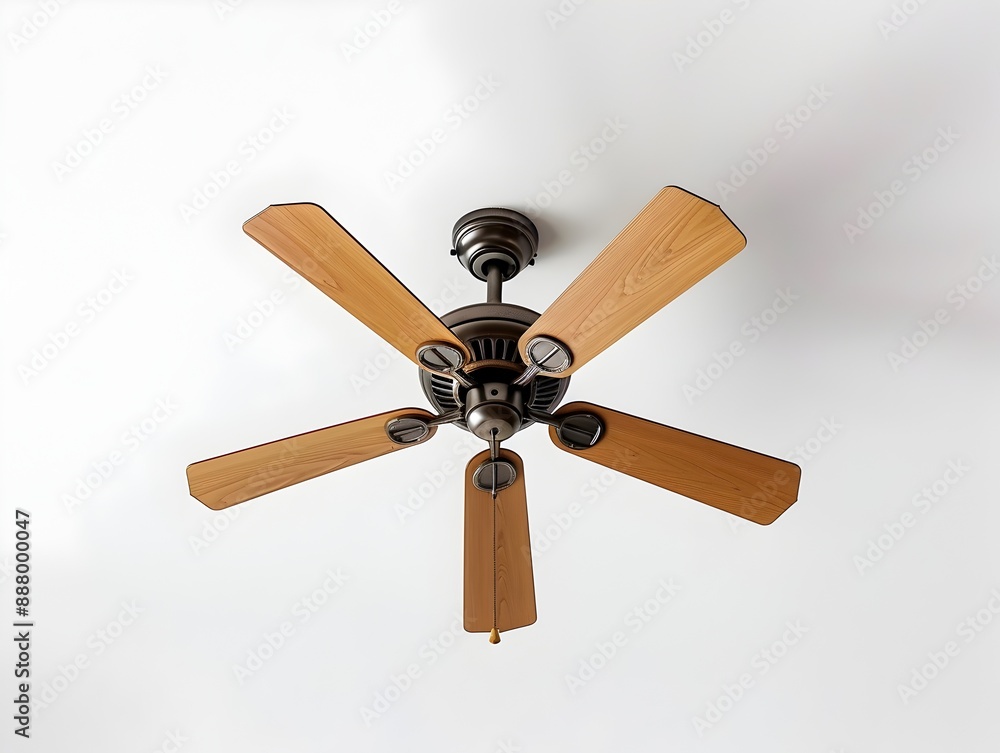 Ceiling Fan Cleaning on White Background Ceiling Fan Cleaning on White Background