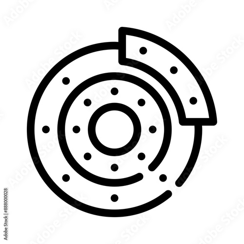 brake disc line icon