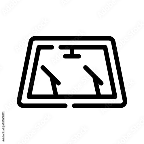 windshield wiper line icon