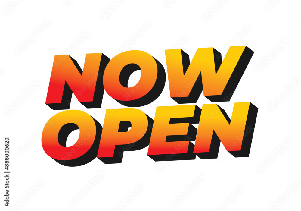 Now open. Text effect in 3D style with good colors Now open. Text effect in 3D style with good colors