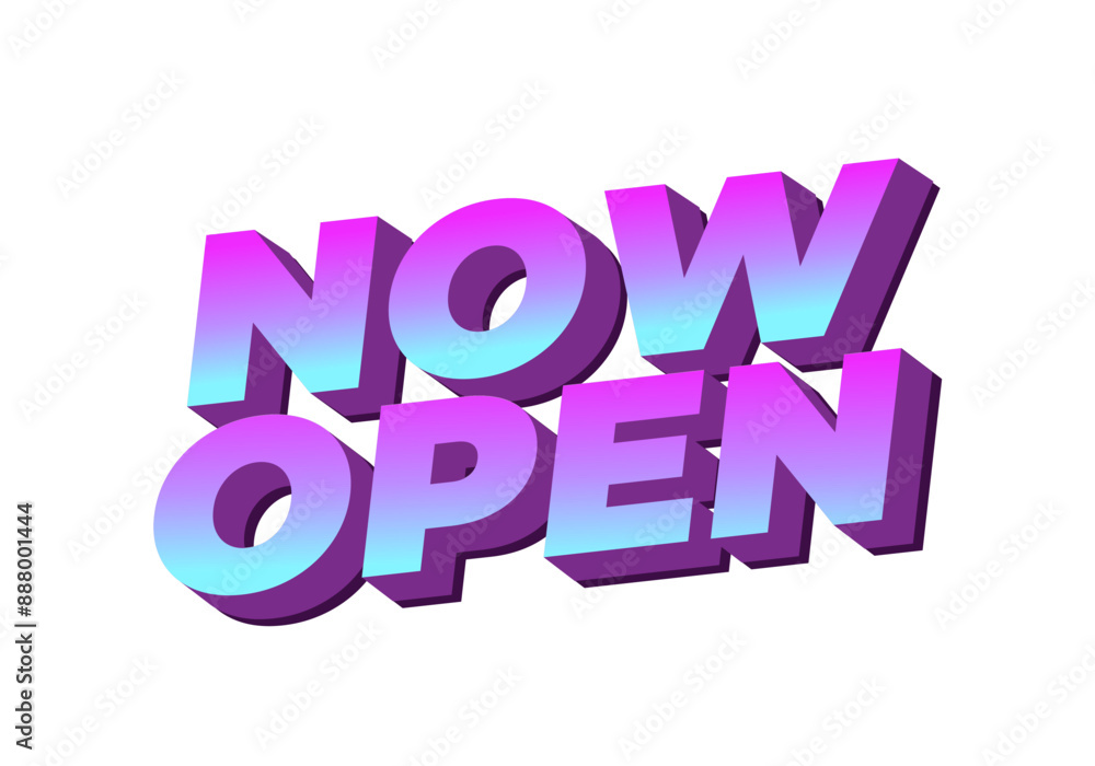 Now open. Text effect in 3D style with good colors Now open. Text effect in 3D style with good colors