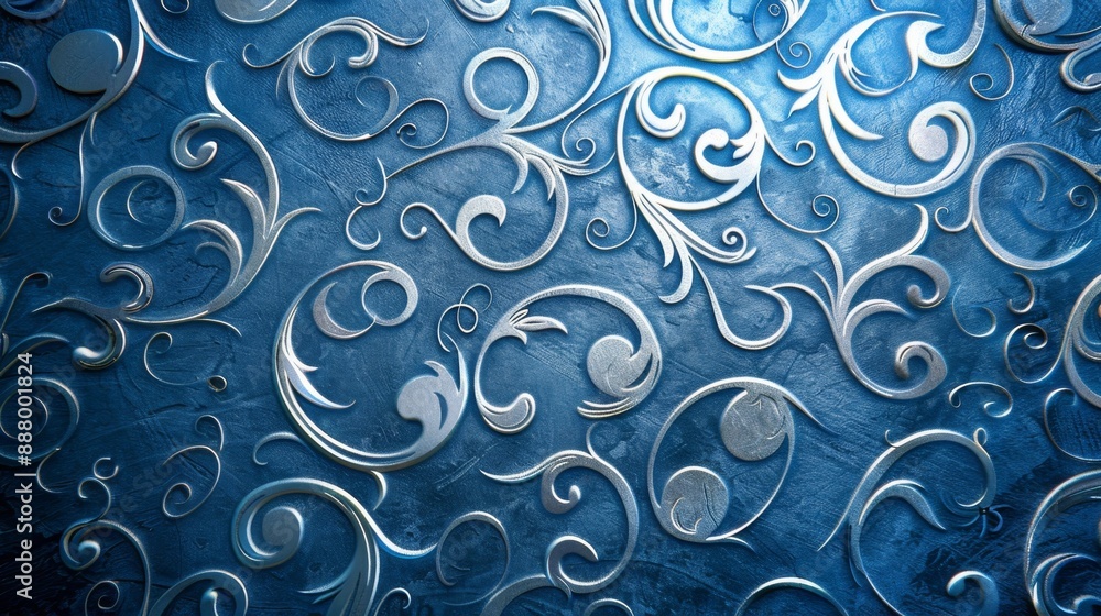 Abstract Blue Swirls Background. Abstract Blue Swirls Background.
