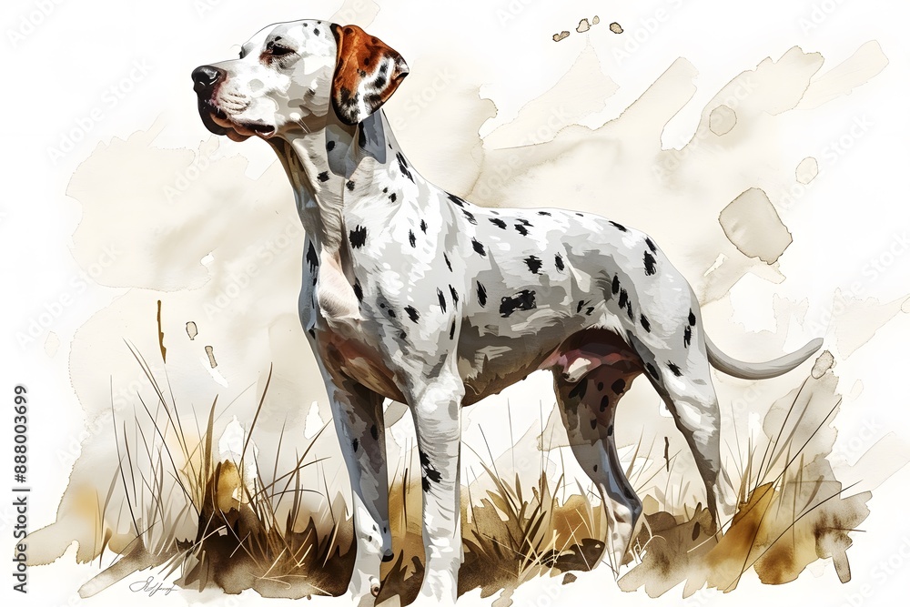 Majestic Dalmatian Standing in a Field Majestic Dalmatian Standing in a Field