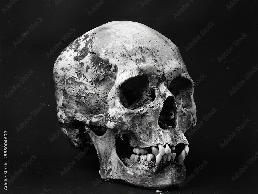 skull on black skull on black