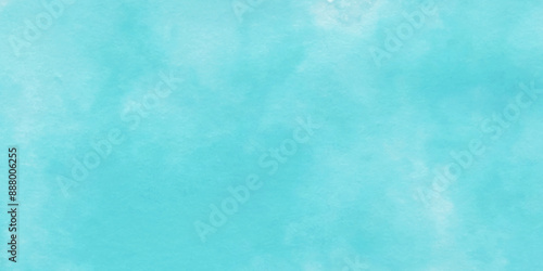Vector blue in the sky and cloudy watercolor light wall grungy paint. canvas splash fluffy heaven watercolor painting beautiful cloudscape pastel texture background.
