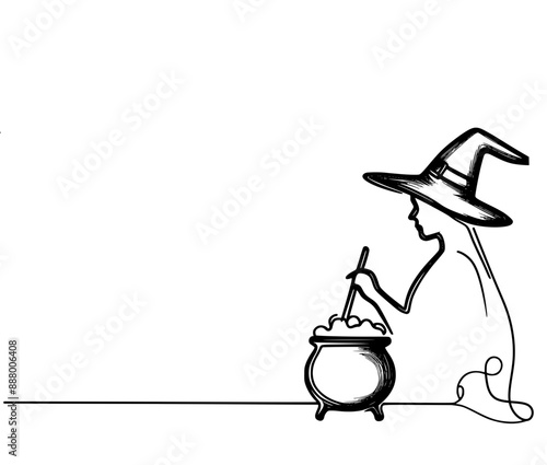 Witch with couldron 