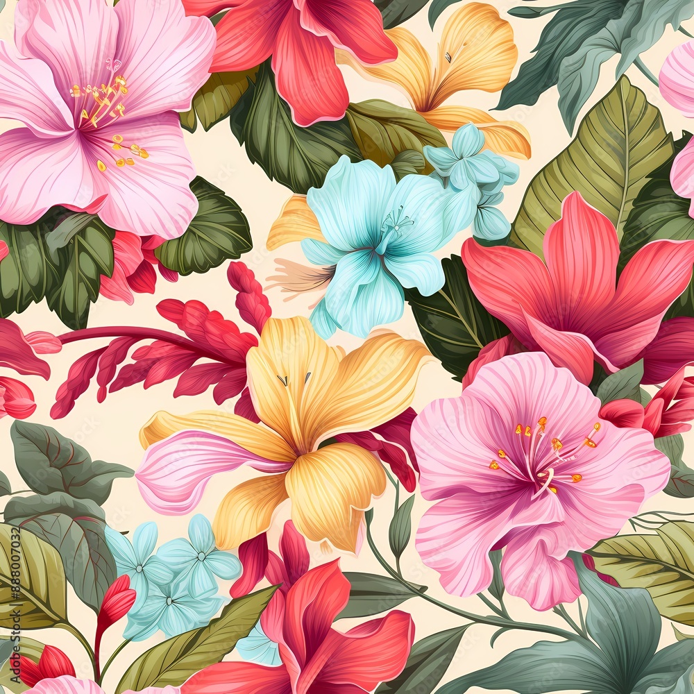 custom made wallpaper toronto digitalA detailed, elegant floral pattern for textile or wallpaper design, perfect for stylish home decor.