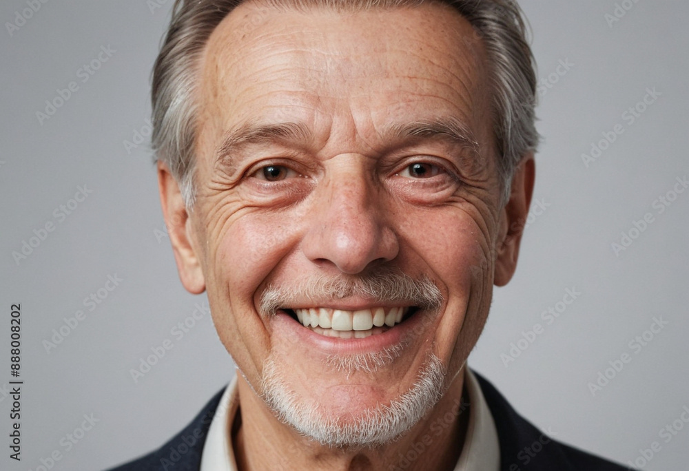 Portrait view of a regular happy smiling Austria old man, ultra realistic, candid, social media, avatar image, plain solid background Portrait view of a regular happy smiling Austria old man, ultra realistic, candid, social media, avatar image, plain solid background