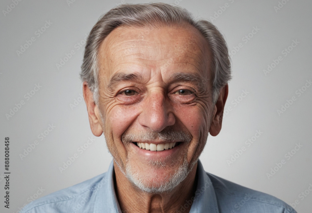 Portrait view of a regular happy smiling Cyprus old man, ultra realistic, candid, social media, avatar image, plain solid background Portrait view of a regular happy smiling Cyprus old man, ultra realistic, candid, social media, avatar image, plain solid background