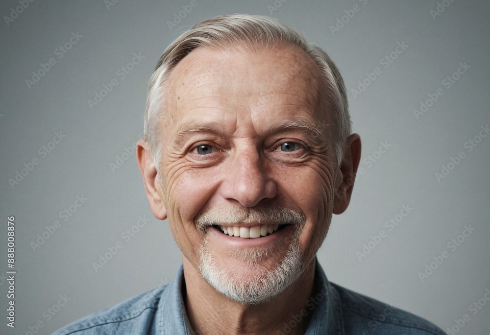 Portrait view of a regular happy smiling Iceland old man, ultra realistic, candid, social media, avatar image, plain solid background Portrait view of a regular happy smiling Iceland old man, ultra realistic, candid, social media, avatar image, plain solid background