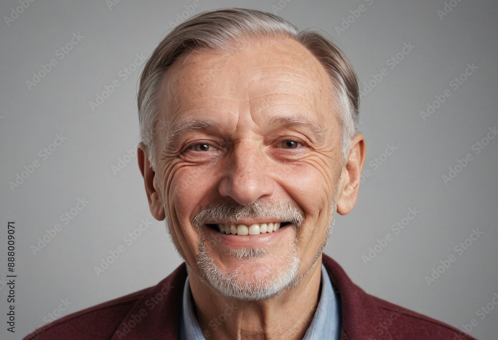 Portrait view of a regular happy smiling Latvia old man, ultra realistic, candid, social media, avatar image, plain solid background Portrait view of a regular happy smiling Latvia old man, ultra realistic, candid, social media, avatar image, plain solid background