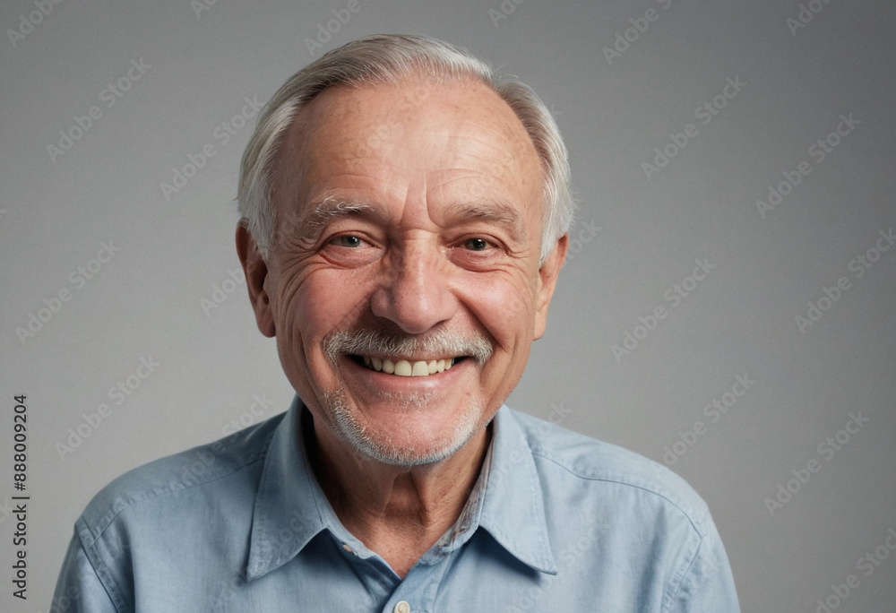 Portrait view of a regular happy smiling Moldova old man, ultra realistic, candid, social media, avatar image, plain solid background Portrait view of a regular happy smiling Moldova old man, ultra realistic, candid, social media, avatar image, plain solid background