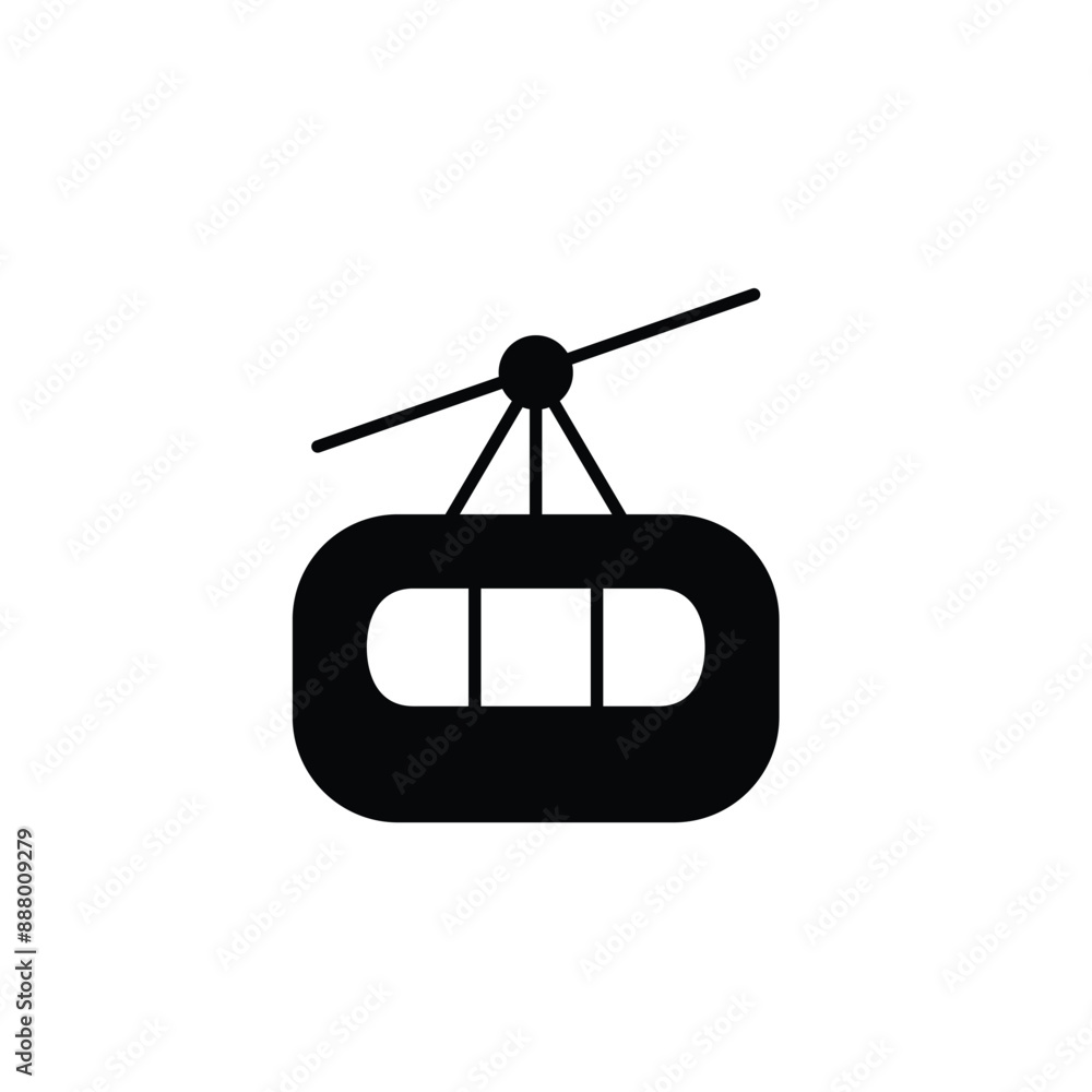 ski cable icon vector Cable car sign ski cable icon vector Cable car sign
