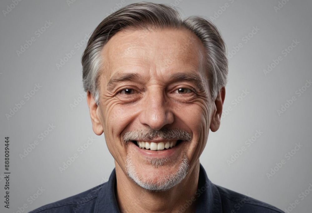 Portrait view of a regular happy smiling Romania old man, ultra realistic, candid, social media, avatar image, plain solid background Portrait view of a regular happy smiling Romania old man, ultra realistic, candid, social media, avatar image, plain solid background