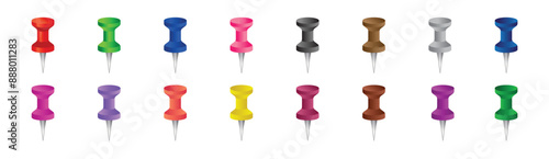 A collection of beautifully colored push pins.