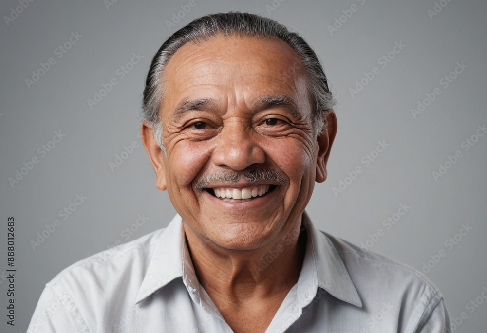 Portrait view of a regular happy smiling Samoa old man, ultra realistic, candid, social media, avatar image, plain solid background Portrait view of a regular happy smiling Samoa old man, ultra realistic, candid, social media, avatar image, plain solid background