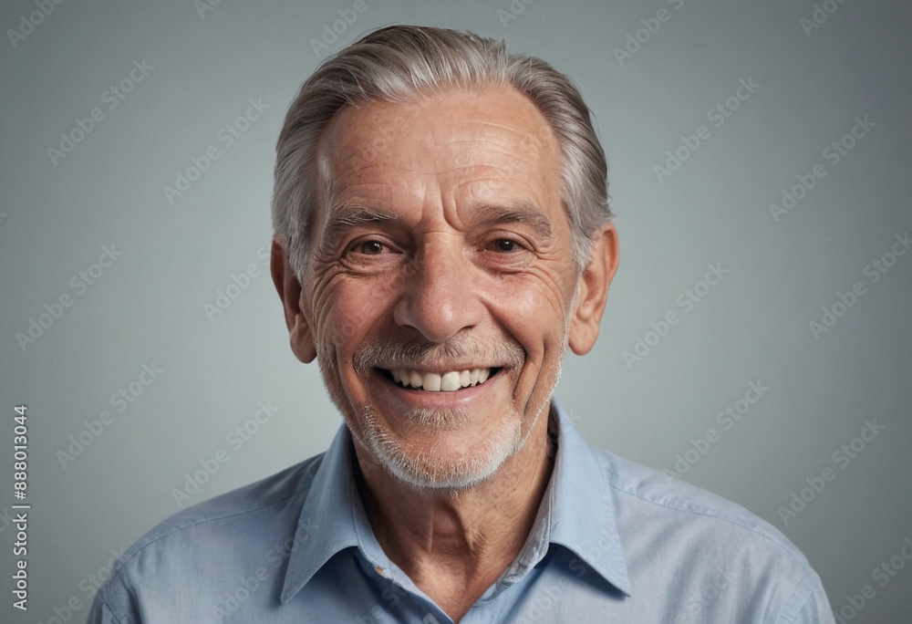 Portrait view of a regular happy smiling Argentina old man, ultra realistic, candid, social media, avatar image, plain solid background Portrait view of a regular happy smiling Argentina old man, ultra realistic, candid, social media, avatar image, plain solid background