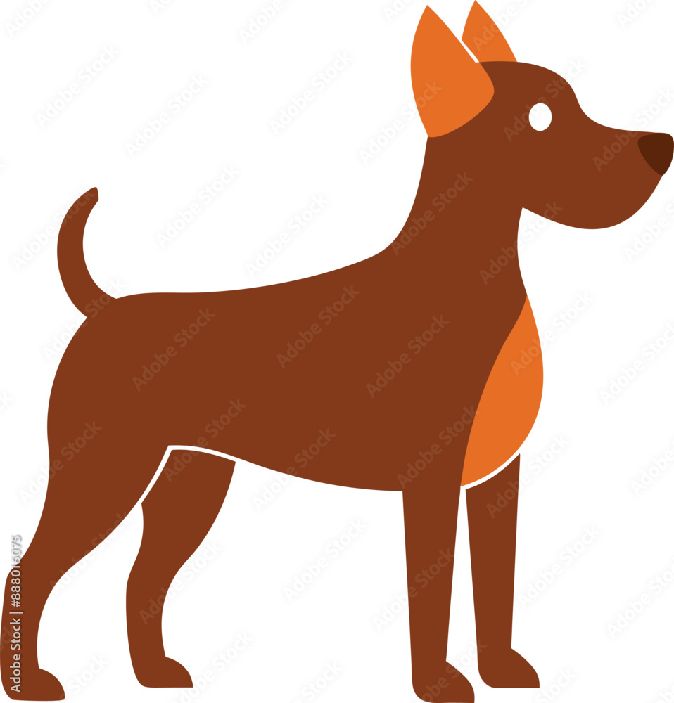 Cute dog silhouette vector style with white background Cute dog silhouette vector style with white background