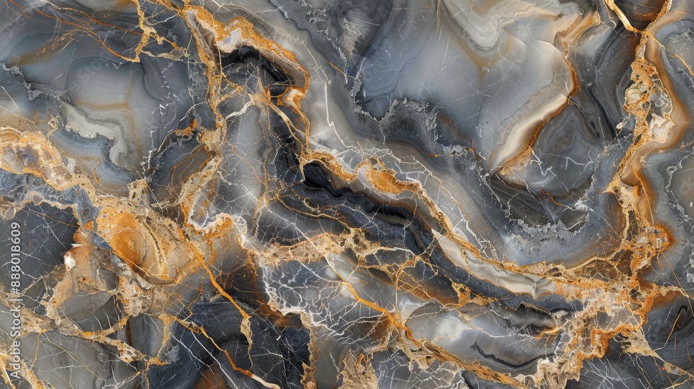 Abstract Marble Texture Background with Grey, Gold and White Swirls. Abstract Marble Texture Background with Grey, Gold and White Swirls.