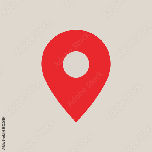 minimal location pin icon on white background