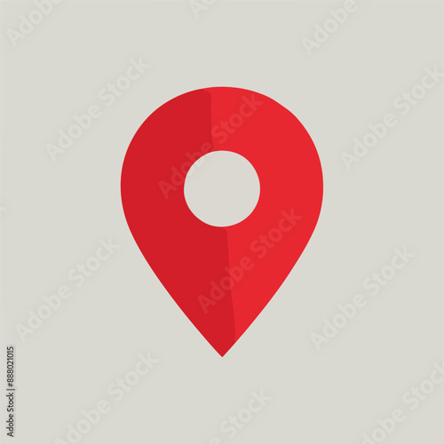 minimal location pin icon on white background