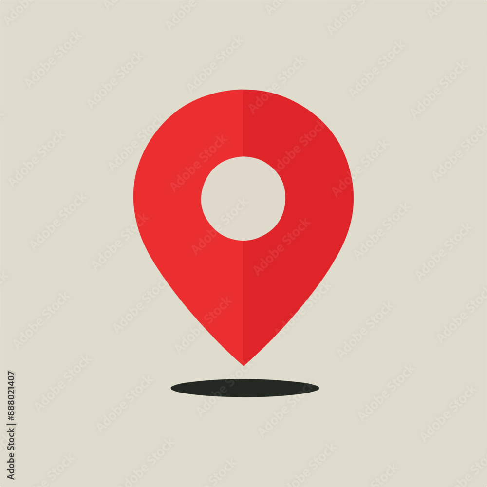 minimal location pin icon on white background minimal location pin icon on white background