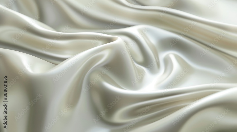 Obraz premium Abstract White Silk Fabric Texture Background.