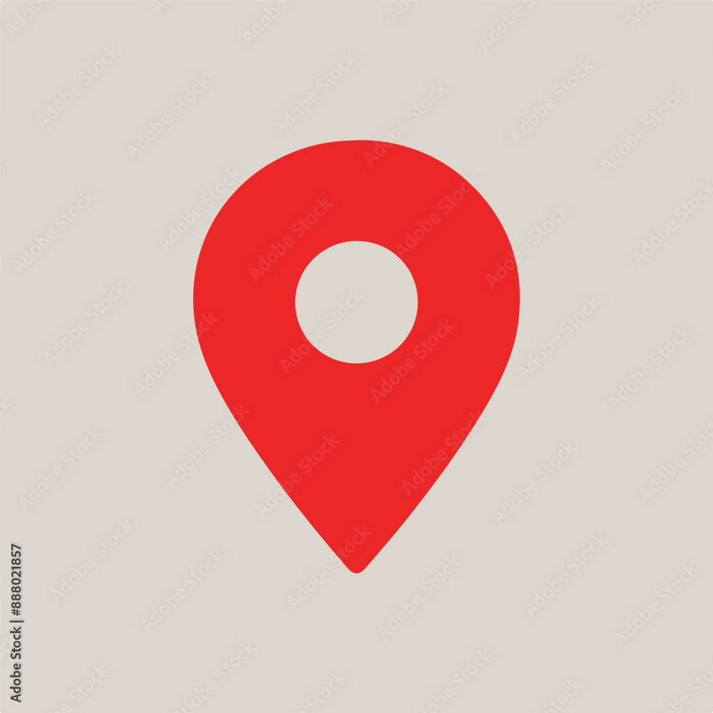 minimal location pin icon on white background minimal location pin icon on white background