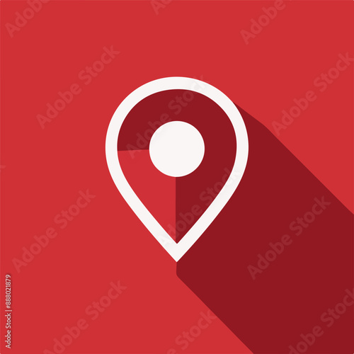 minimal location pin icon on white background