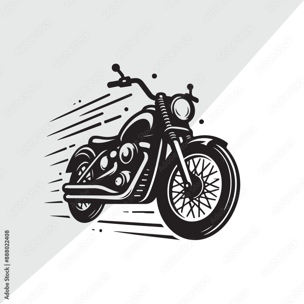 Obraz premium Hand drawing style of motorcycle race cornering isolated in white background