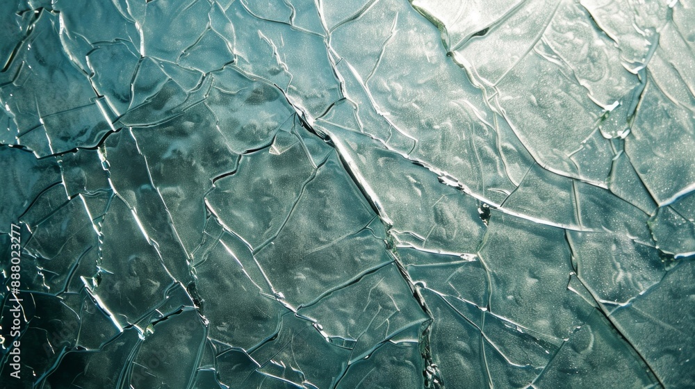 Obraz premium Abstract Green Cracked Texture.