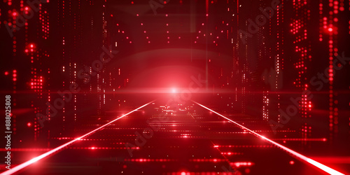Red matrix abstract background
