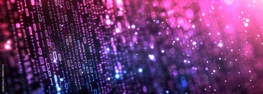 Binary Code with a Glittering Background Binary Code with a Glittering Background