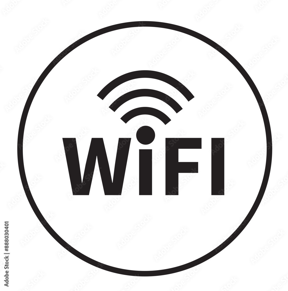 Wi-Fi signal symbols and an internet connectionic. Wi-Fi signal symbols and an internet connectionic.