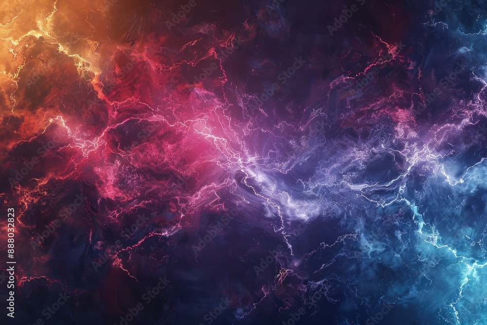 Texture that evokes the chaotic energy of a thunderstorm through vibrant colors Texture that evokes the chaotic energy of a thunderstorm through vibrant colors