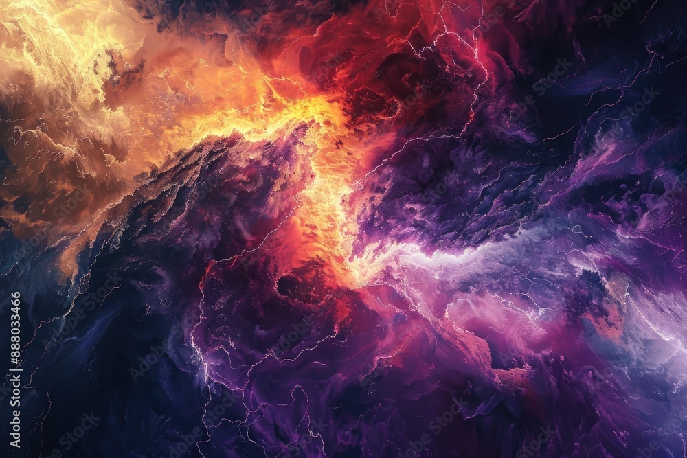 Texture that evokes the chaotic energy of a thunderstorm through vibrant colors Texture that evokes the chaotic energy of a thunderstorm through vibrant colors