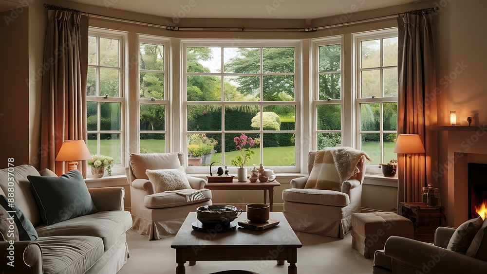 Living Room with Bay Window Living Room with Bay Window